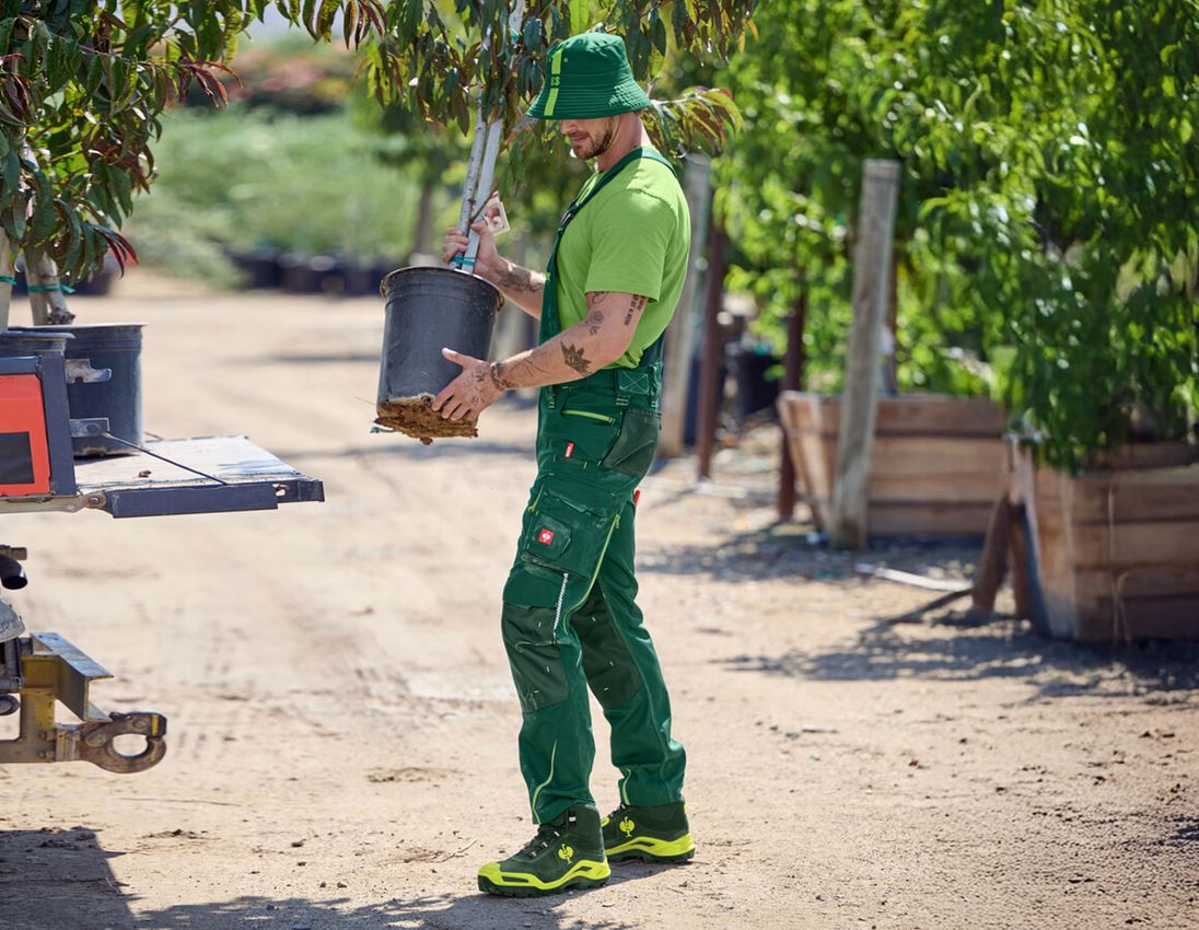 Work Trousers: Bib & brace e.s.motion 2020 + green/seagreen 1