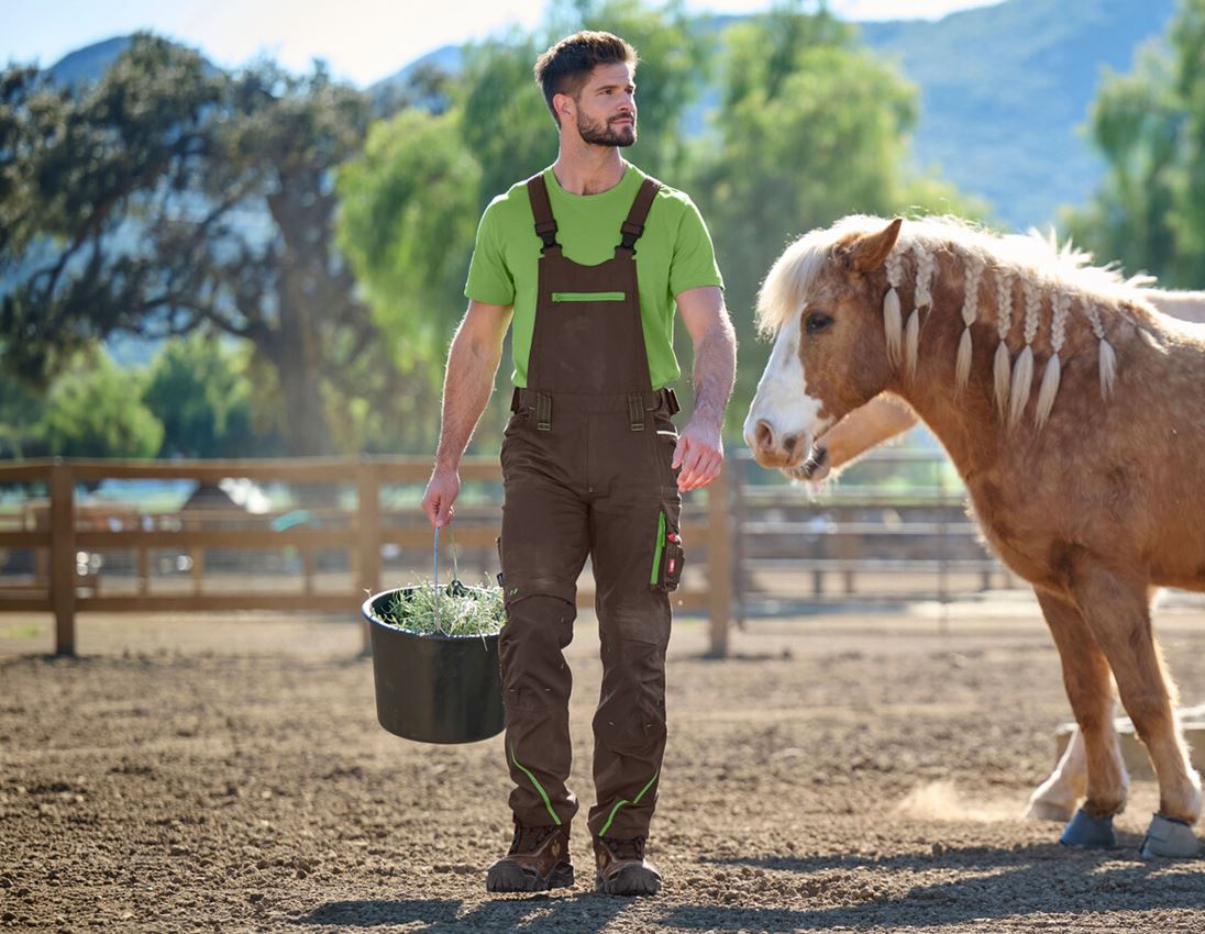 Bricklayers: Bib & brace e.s.motion 2020 + chestnut/seagreen