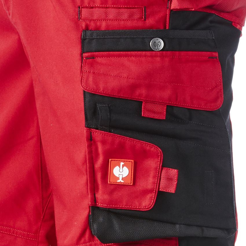 Work Trousers: Bib & brace e.s.motion + red/black 2