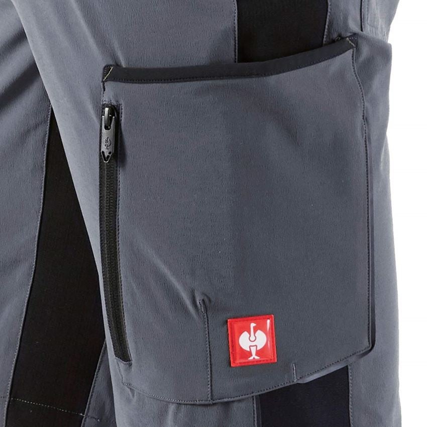 Work Trousers: Shorts e.s.vision stretch, men's + grey/black 2