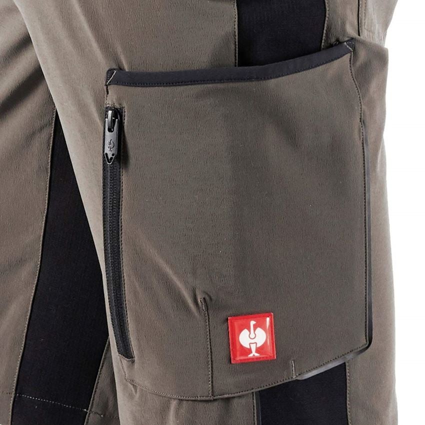 Work Trousers: Shorts e.s.vision stretch, men's + stone/black 2