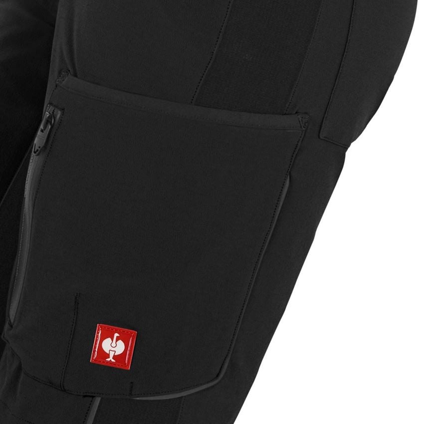 Work Trousers: Shorts e.s.vision stretch, ladies' + black 2