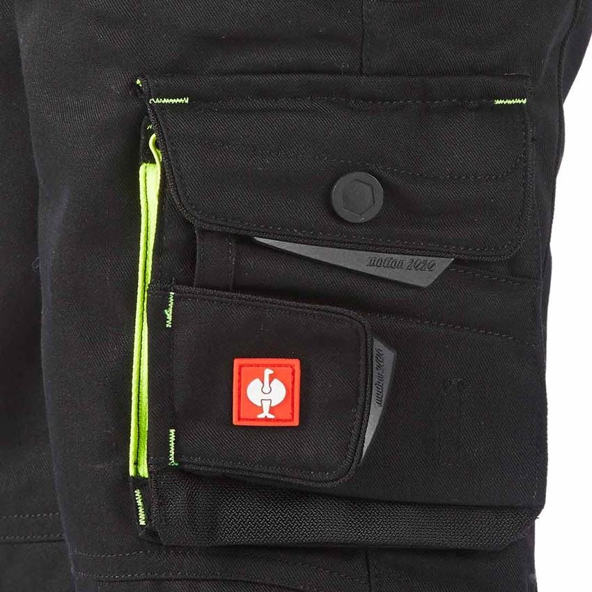 Shorts: Shorts e.s.motion 2020, children's + black/high-vis yellow/high-vis orange 2