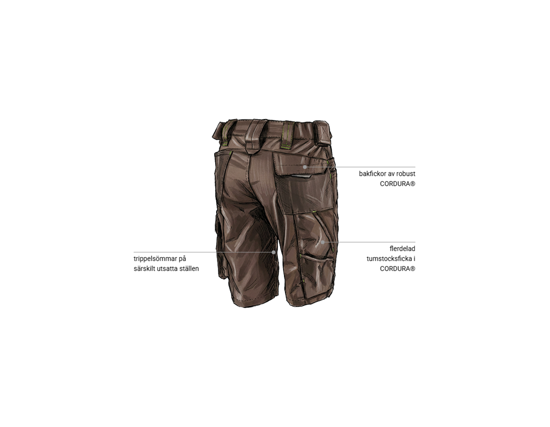 Murare: Shorts e.s.motion 2020, dam + kastanj/sjögrön 2