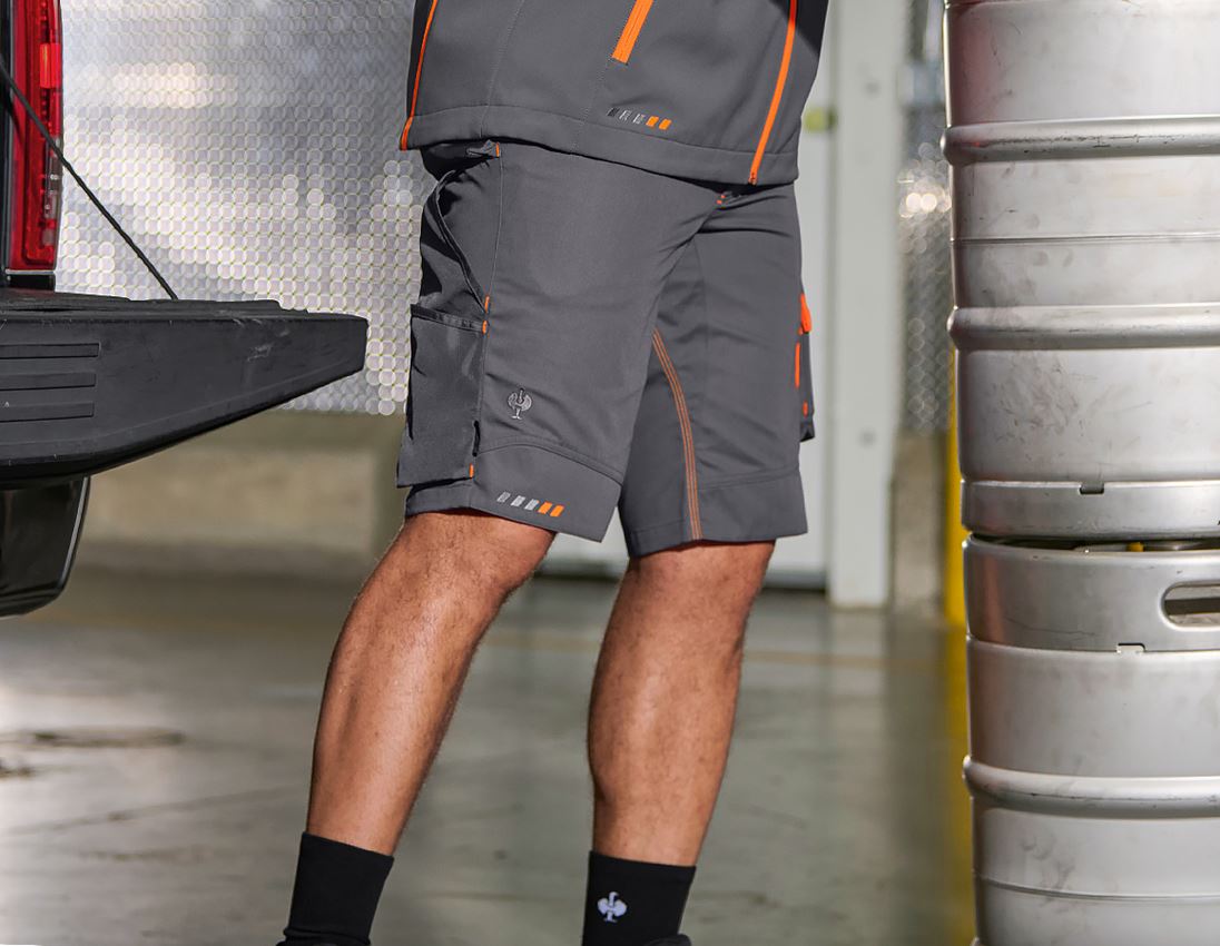 Kläder: Shorts e.s.motion 2020 + antracit/varselorange 2