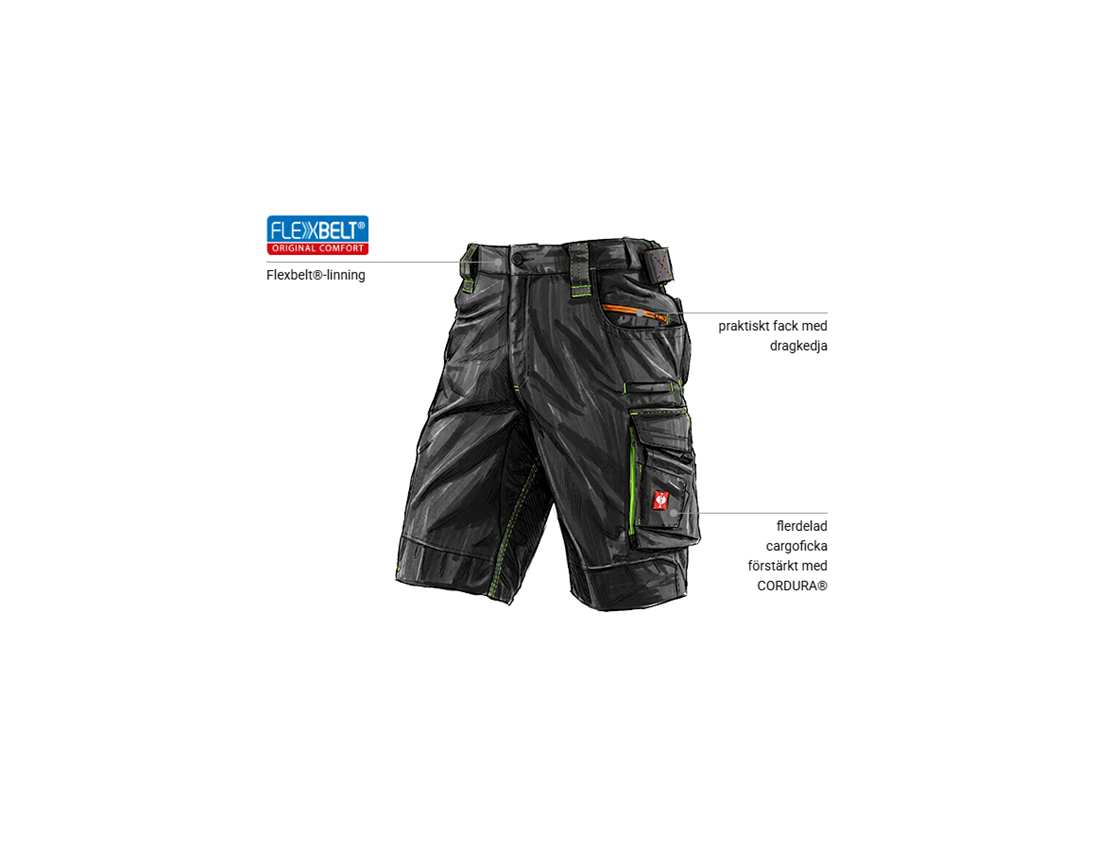 Murare: Shorts e.s.motion 2020 + svart/varselgul/varselorange 1