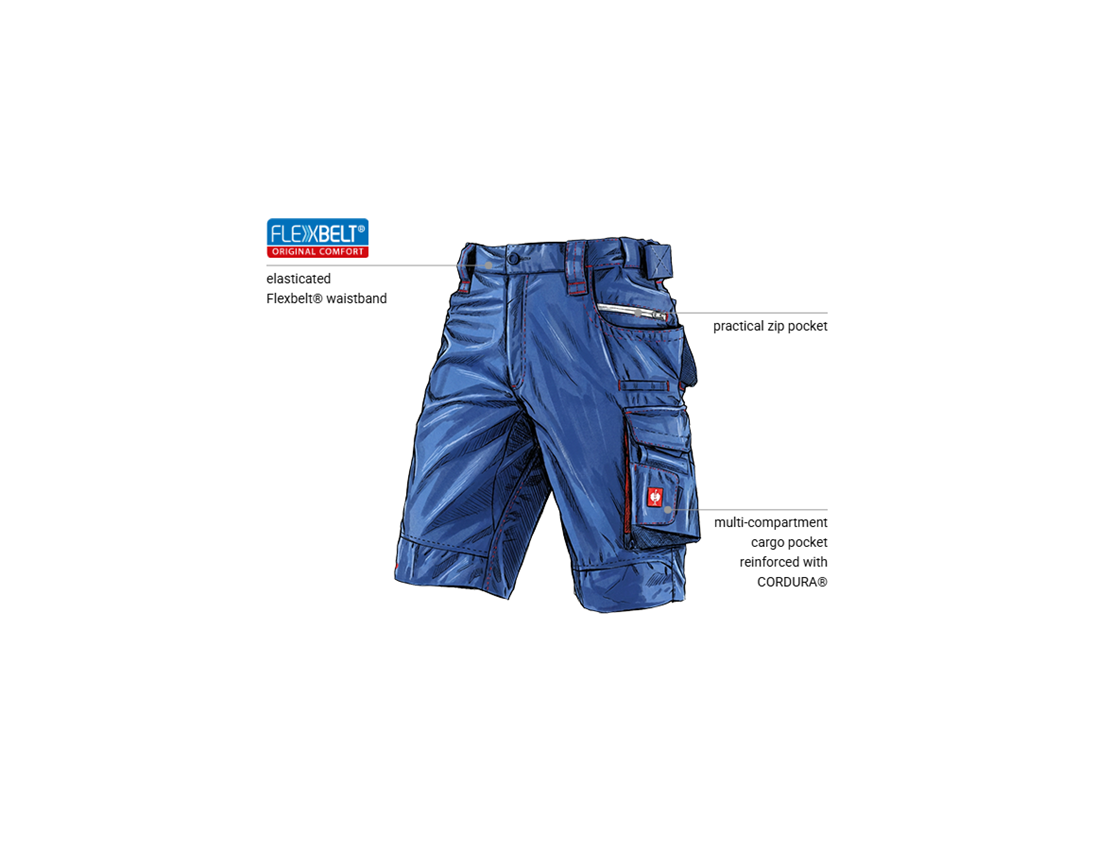 Clothing: Shorts e.s.motion 2020 + royalblue/fiery red 1