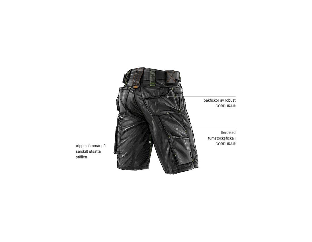 Murare: Shorts e.s.motion 2020 + svart/varselgul/varselorange 2