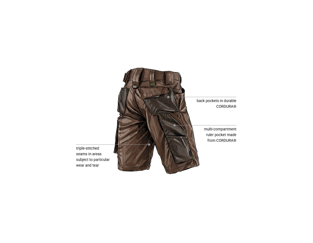 Clothing: Shorts e.s.motion 2020 + chestnut/seagreen 2