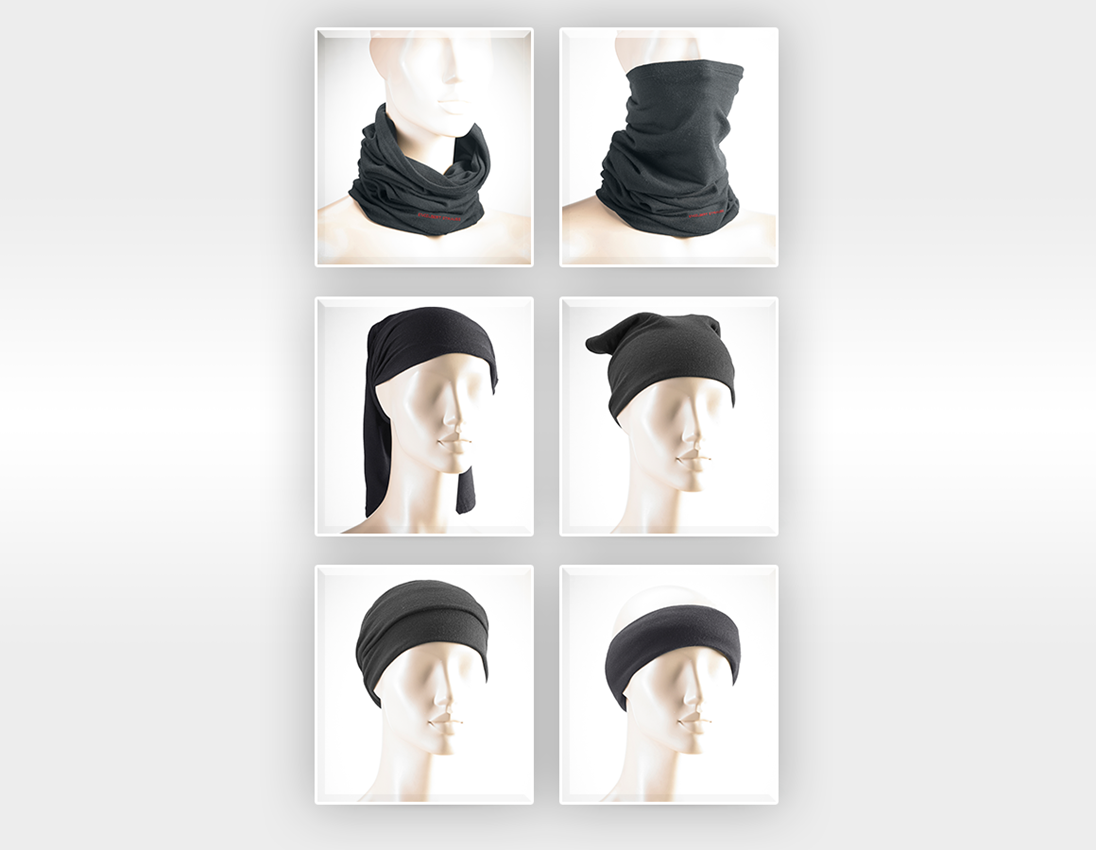 Accessories: e.s. Multifunctional scarf + black 2