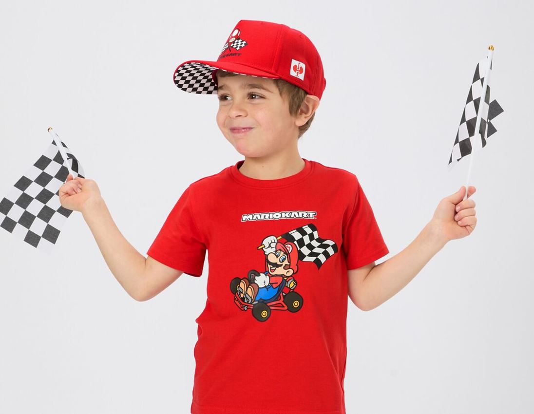 Samarbeten: Mario Kart keps, barn + strauss röd 1