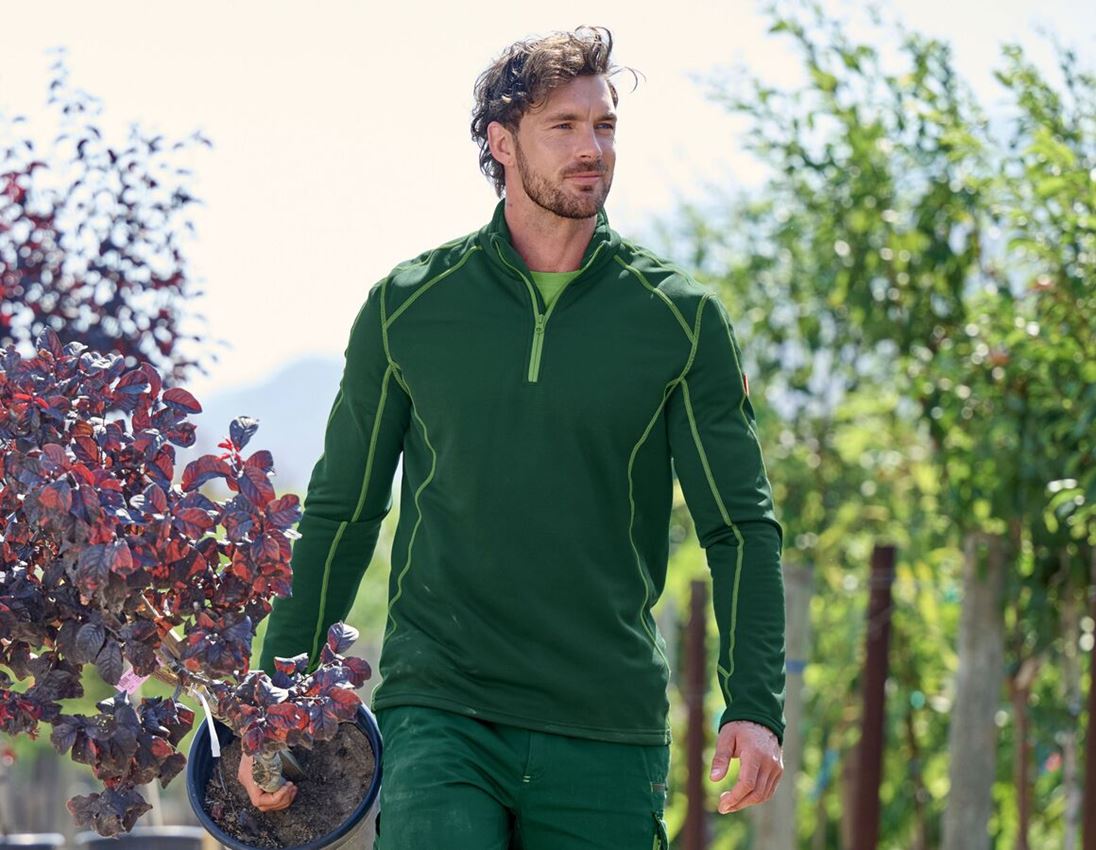 Shirts, Pullover & more: Functional-Troyer thermo stretch e.s.motion 2020 + green/seagreen