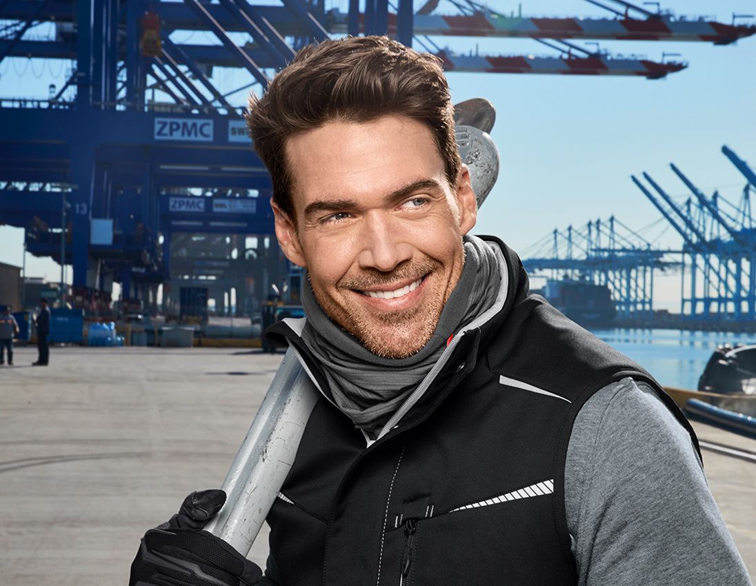 Accessories: e.s. Multifunctional microfleece scarf + black