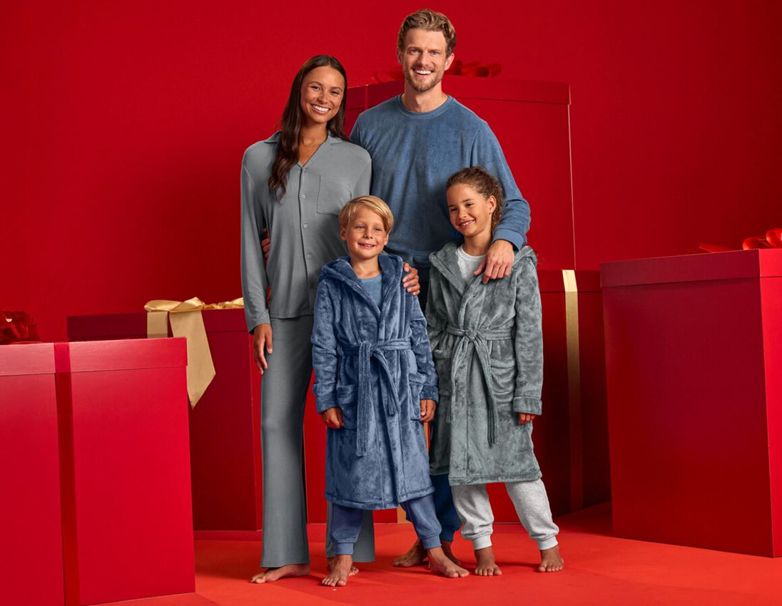 Clothing: e.s. Bathrobe, children's + nordicblue 3