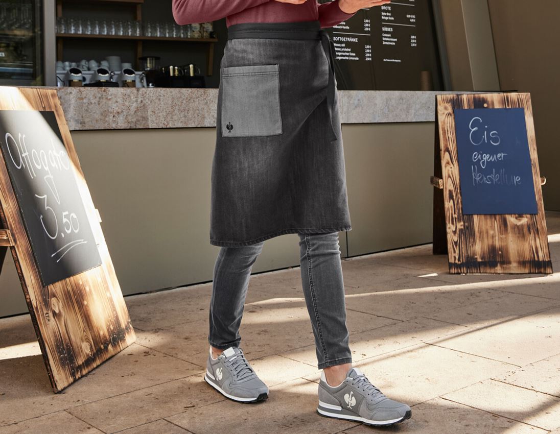 Aprons: e.s. Mid-Length Apron denim + graphitewashed