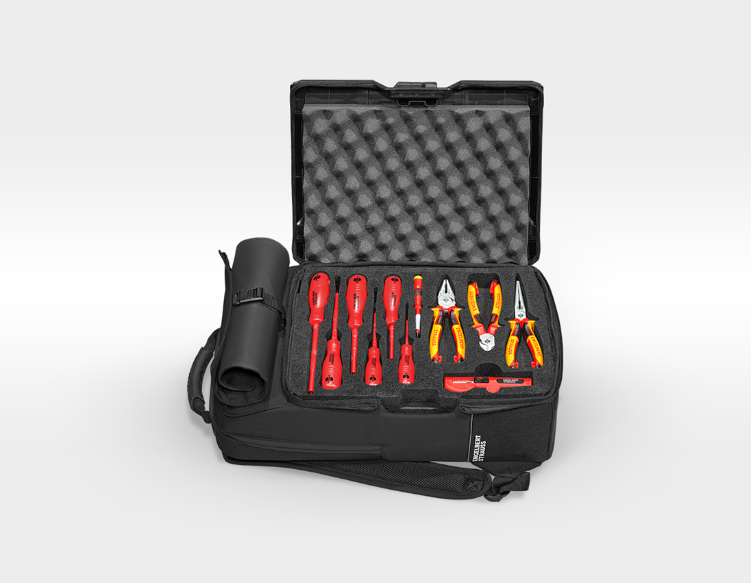 STRAUSSbox System: Insats Elektro Classic + STRAUSSbox ryggsäck + svart