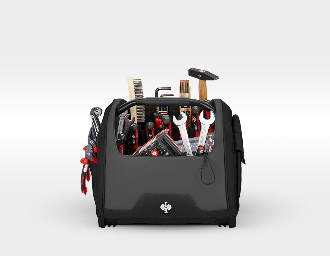 STRAUSSbox System: Tool set Allround incl. STRAUSSbox + black