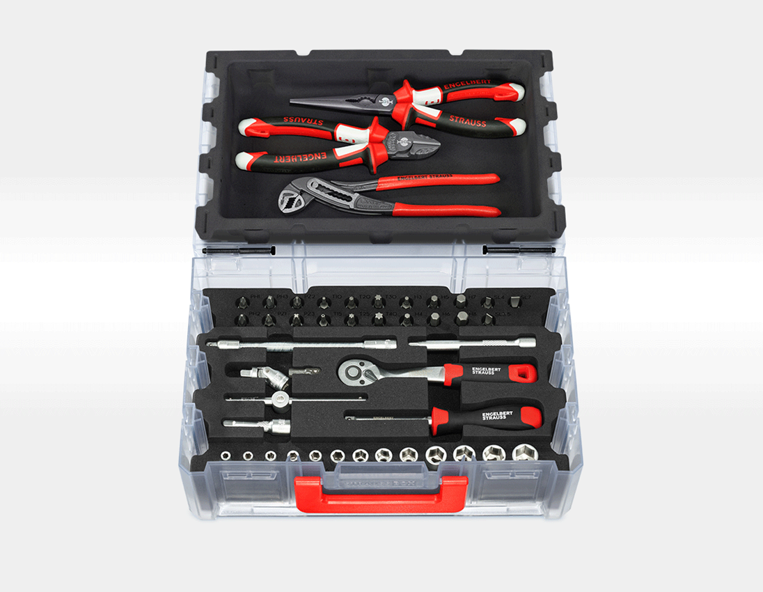 Tools: STRAUSSbox small pliers + 1/4" socket wrench Set