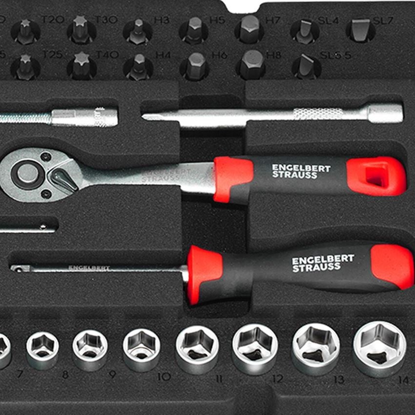 STRAUSSbox System: STRAUSSbox small skruvar + 1/4" hylsnyckel. Set 2