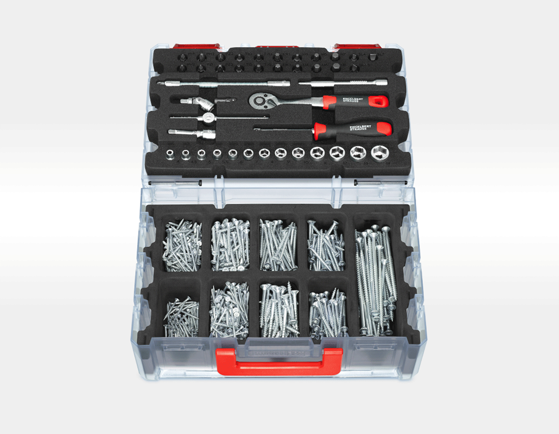 STRAUSSbox System: STRAUSSbox small skruvar + 1/4" hylsnyckel. Set