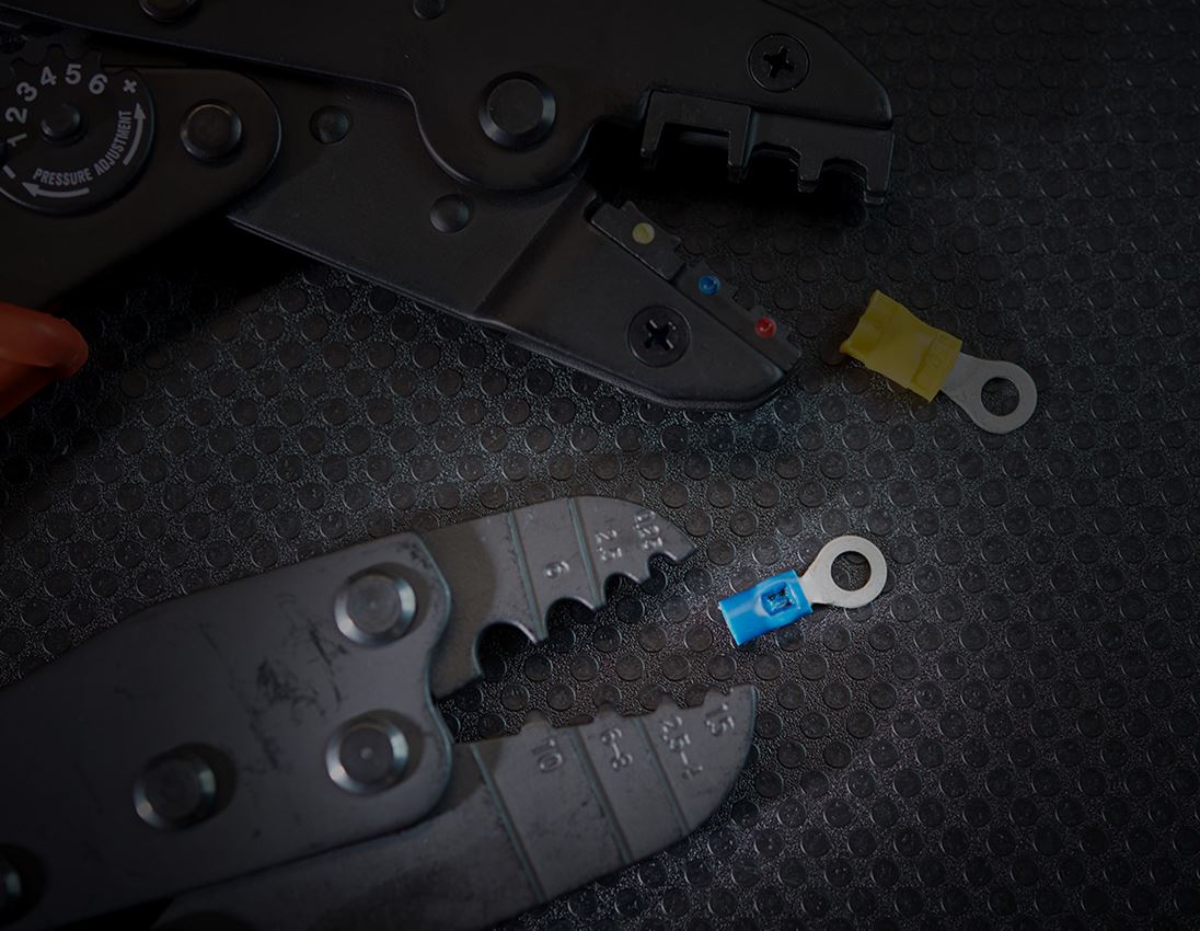 Tongs: e.s. Crimp lever pliers for uninsulated cable lugs