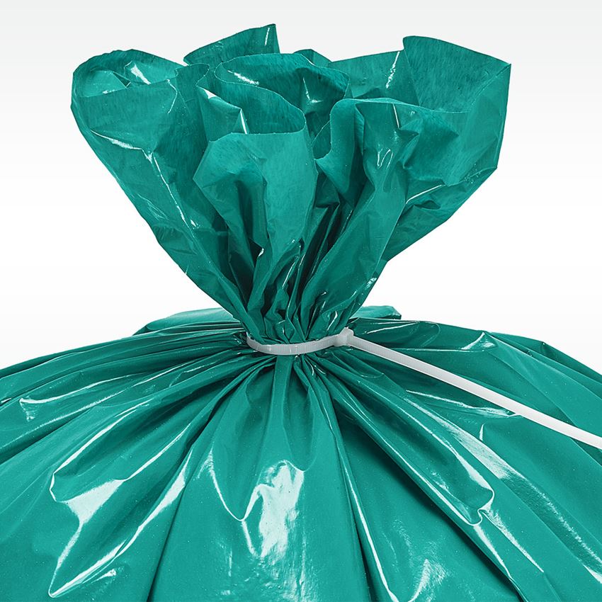 Waste bags | Waste disposal: 25x Volume Waste Sacks, 120l, 60 mμ + green 2
