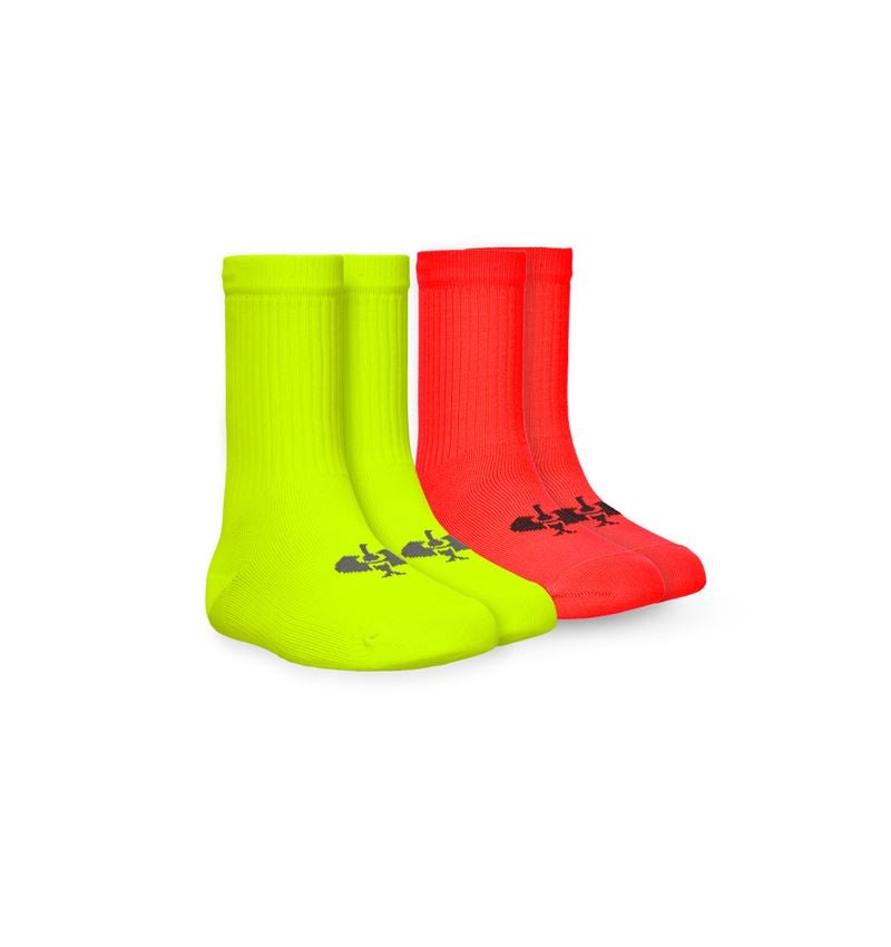 Accessories: e.s. All-season socks function light/high, child. + high-vis red+high-vis yellow