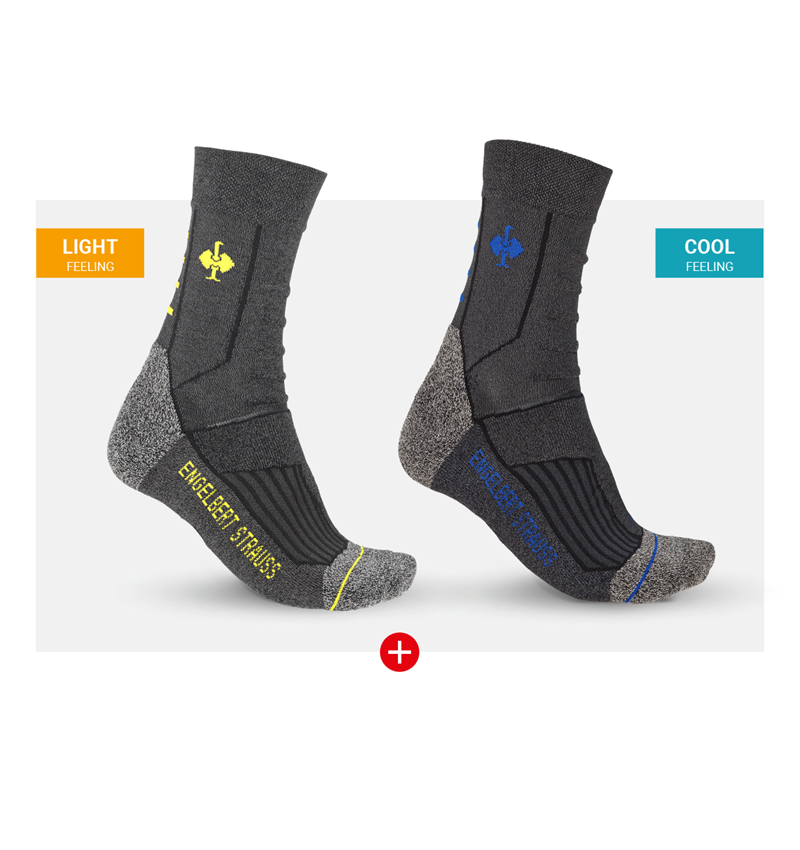 Kläder: Sockor test set e.s. Allround + mörkgrå melange