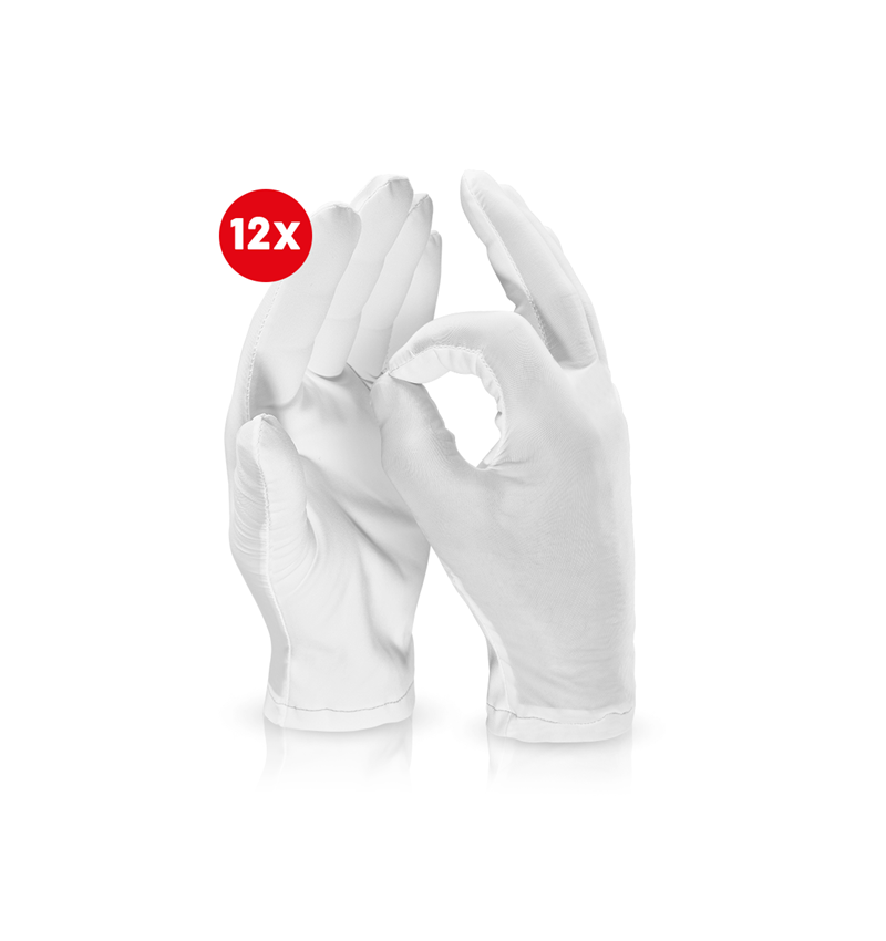 Textile: Watchmaker gloves, pack of 12 + white