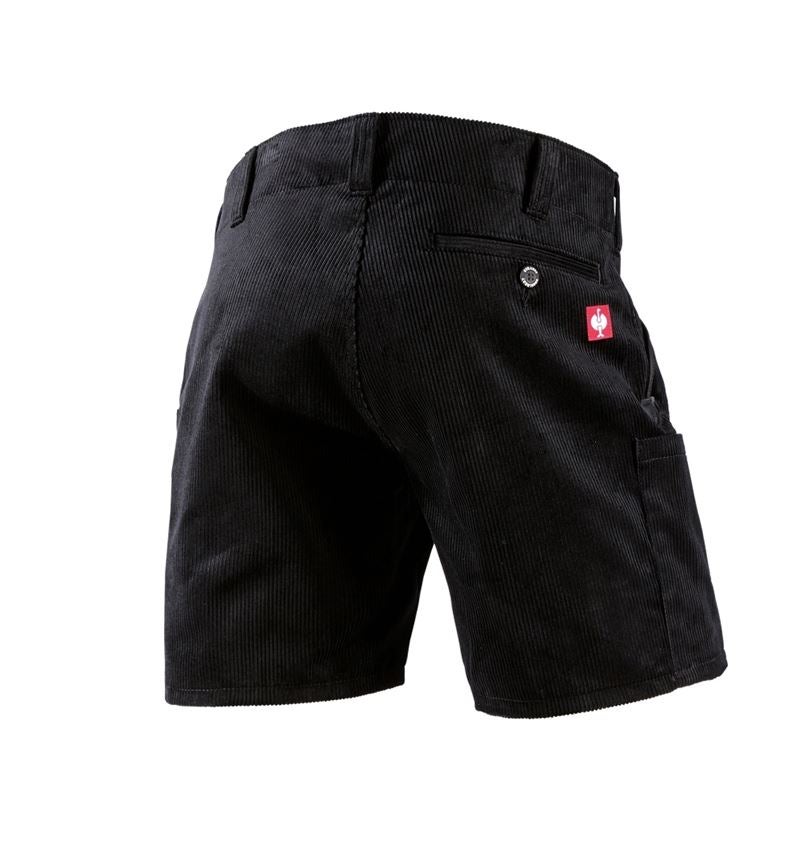 Work Trousers: e.s. Craftman's Shorts Wide Wale Cord + black 4