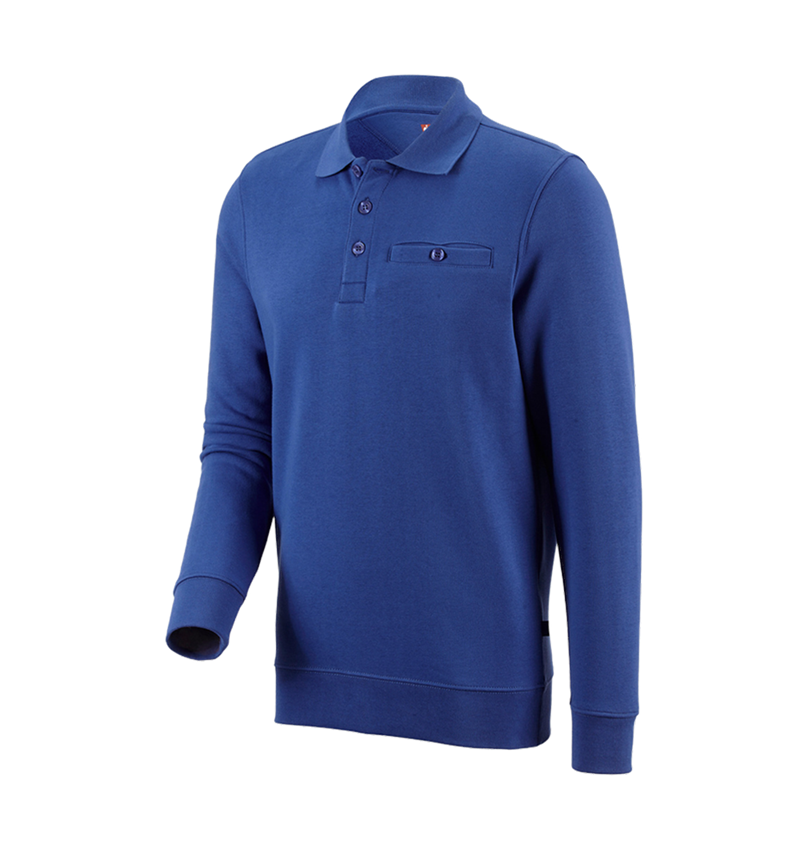 Överdelar: e.s. Sweatshirt poly cotton Pocket + kornblå