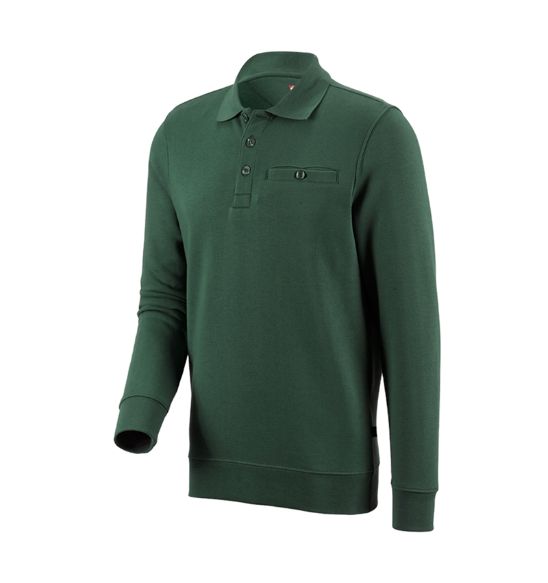 Överdelar: e.s. Sweatshirt poly cotton Pocket + grön