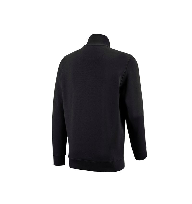Överdelar: e.s. ZIP-Sweatshirt poly cotton + svart 3