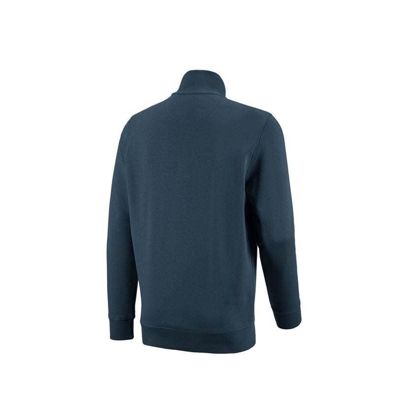 Överdelar: e.s. ZIP-Sweatshirt poly cotton + sjöblå 4