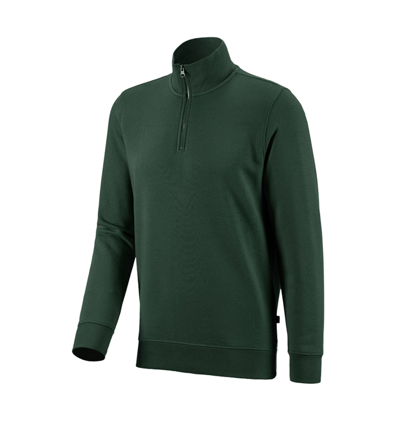 Överdelar: e.s. ZIP-Sweatshirt poly cotton + grön