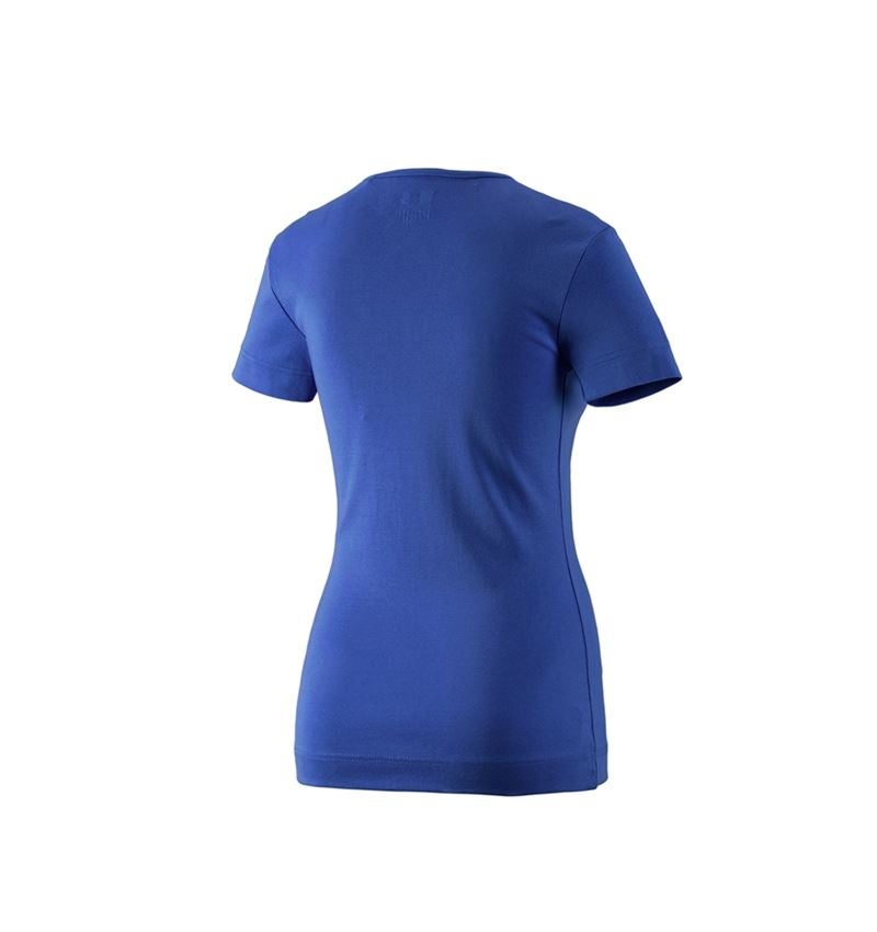 Shirts, Pullover & more: e.s. T-shirt cotton V-Neck, ladies' + royalblue 1