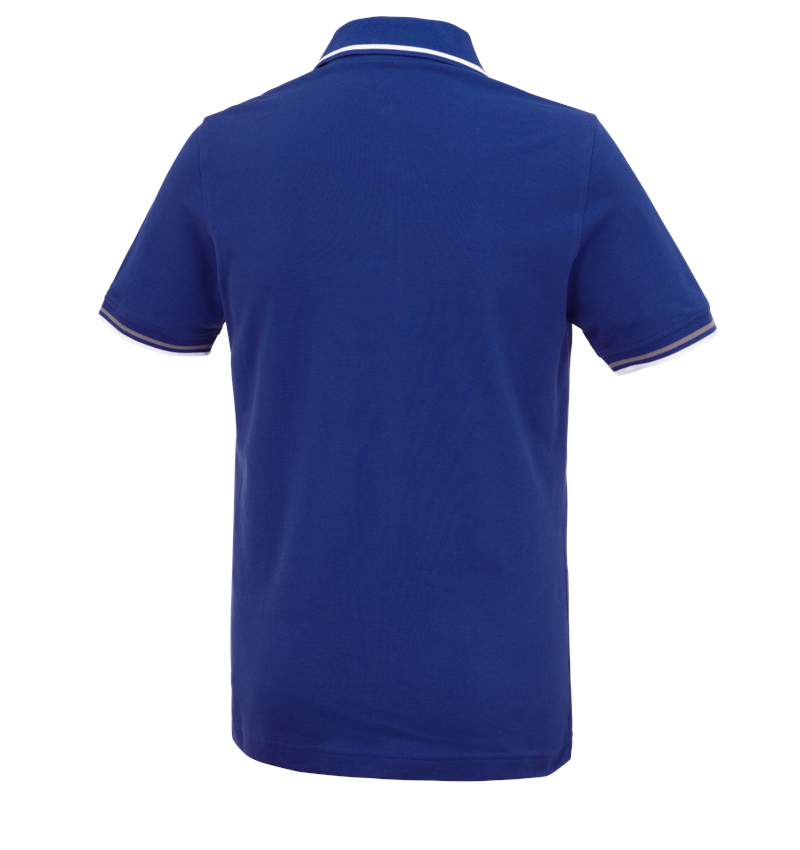 Överdelar: e.s. Polo-Shirt cotton Deluxe Colour + kornblå/aluminium 4