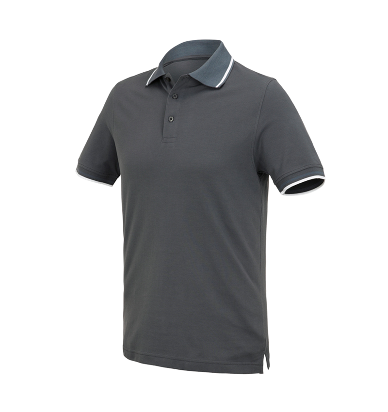 Överdelar: e.s. Polo-Shirt cotton Deluxe Colour + antracit/cement 2