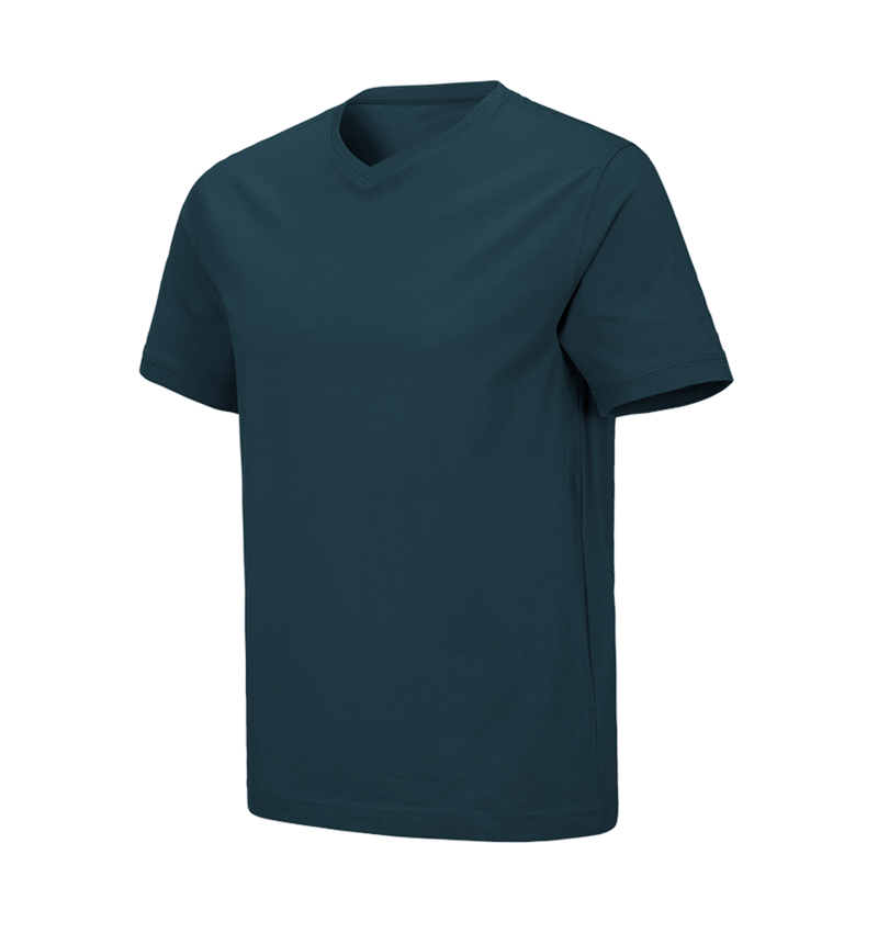 Shirts, Pullover & more: e.s. T-shirt cotton stretch V-Neck + seablue 2