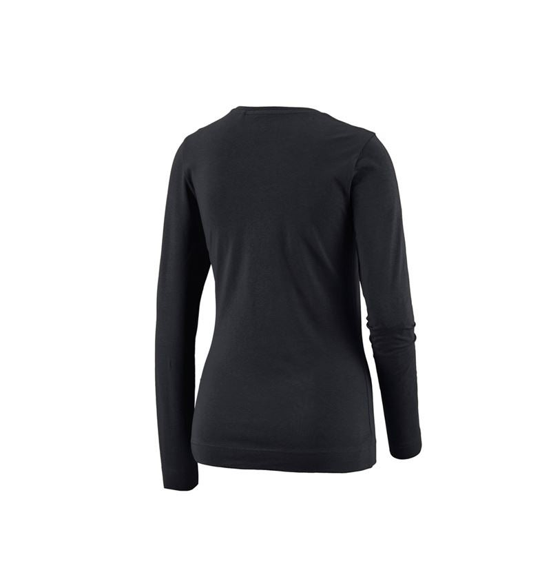 Gardening: e.s. Longsleeve cotton stretch, ladies' + black 1