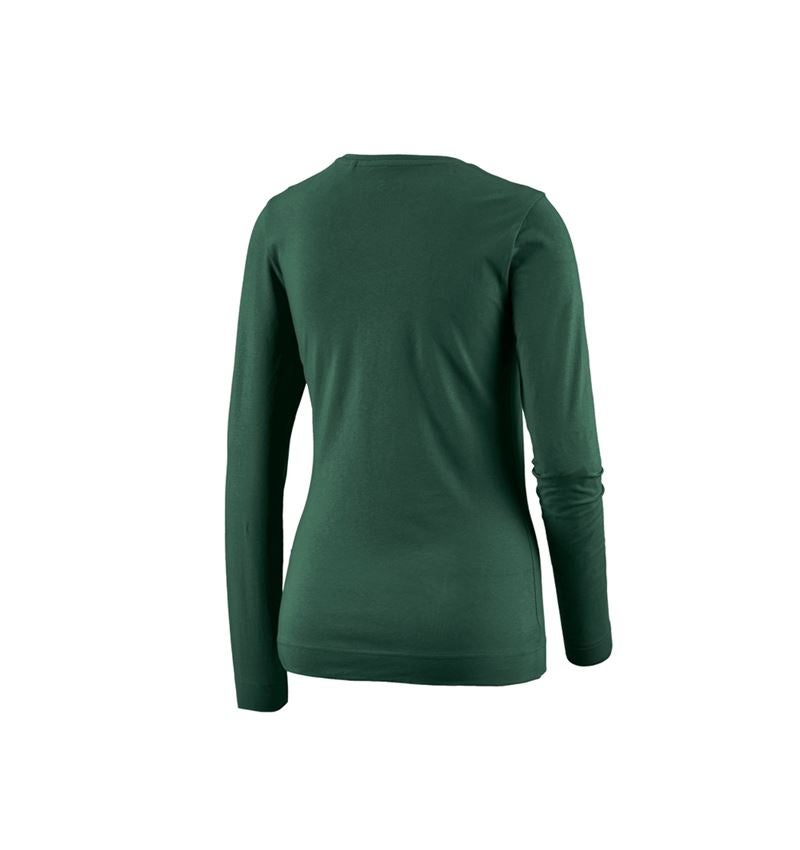 Gardening: e.s. Longsleeve cotton stretch, ladies' + green 1