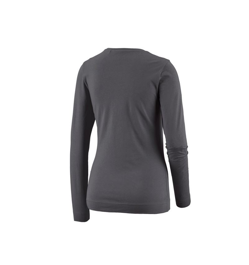 Gardening: e.s. Longsleeve cotton stretch, ladies' + anthracite 3