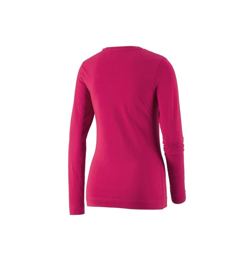 Gardening: e.s. Longsleeve cotton stretch, ladies' + berry 1