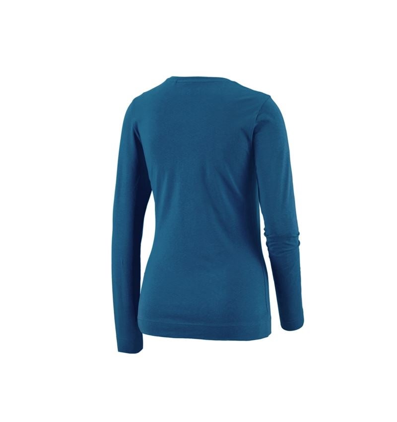 Gardening: e.s. Longsleeve cotton stretch, ladies' + atoll 3