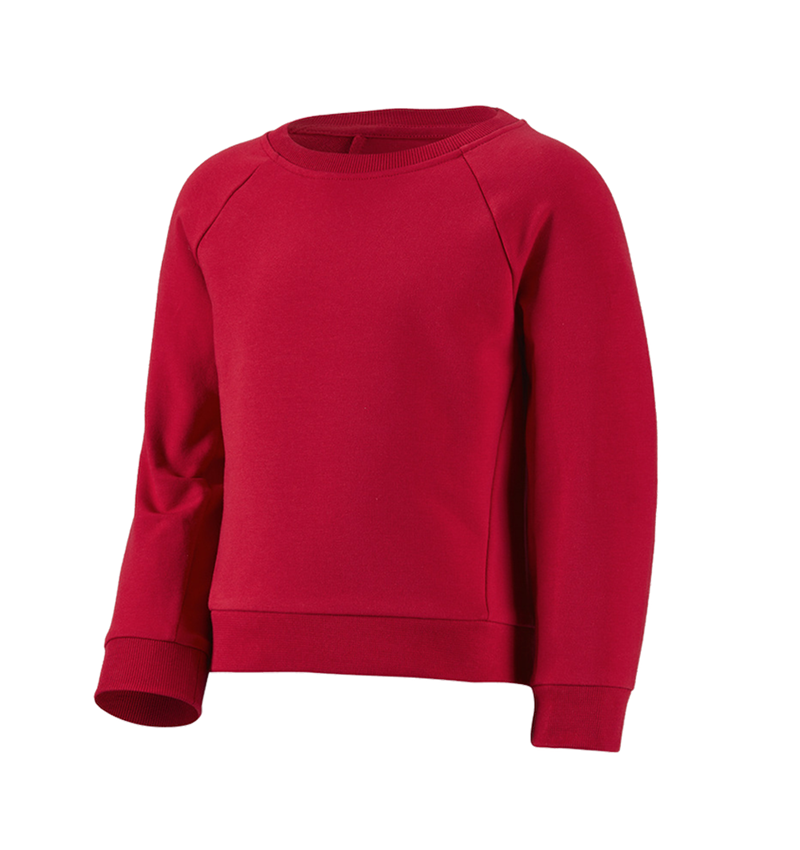 Överdelar: e.s. Sweatshirt cotton stretch, barn + eldröd 3