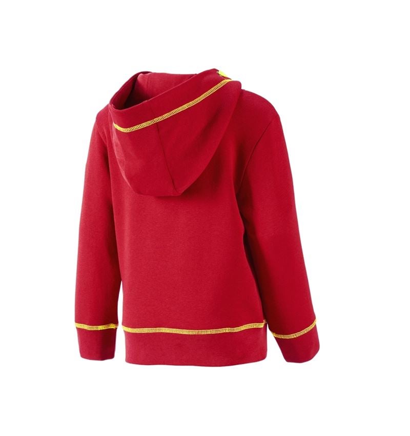 Överdelar: Hoody-Sweatshirt e.s.motion 2020, barn + eldröd/varselgul 2
