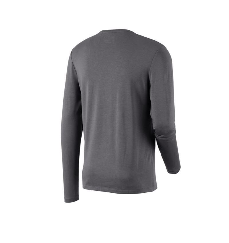 Överdelar: Modal-Longsleeve e.s.concrete + antracit 1