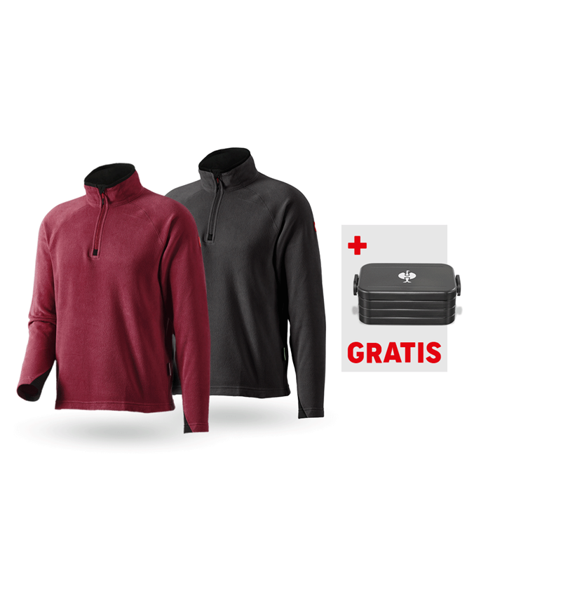 Överdelar: SET: 2x Microfleecetroyertröja dryplexx® micro + bordeaux