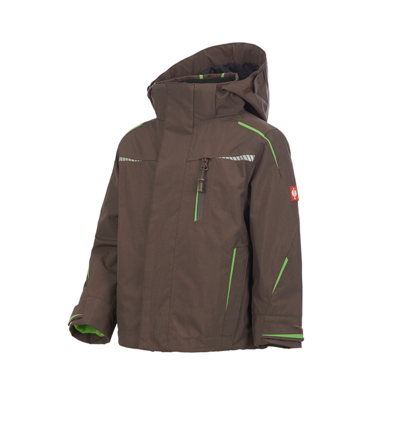 Jackets: 3 in 1 functional jacket e.s.motion 2020,  childr. + chestnut/seagreen 4