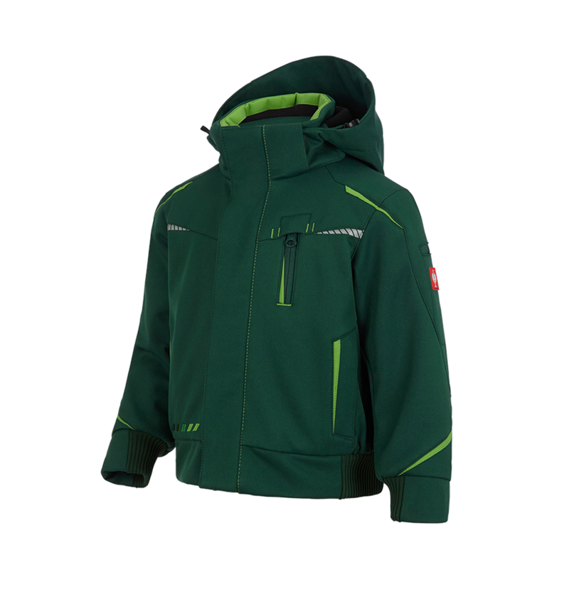 Jackets: Winter softshell jacket e.s.motion 2020,children's + green/seagreen 2